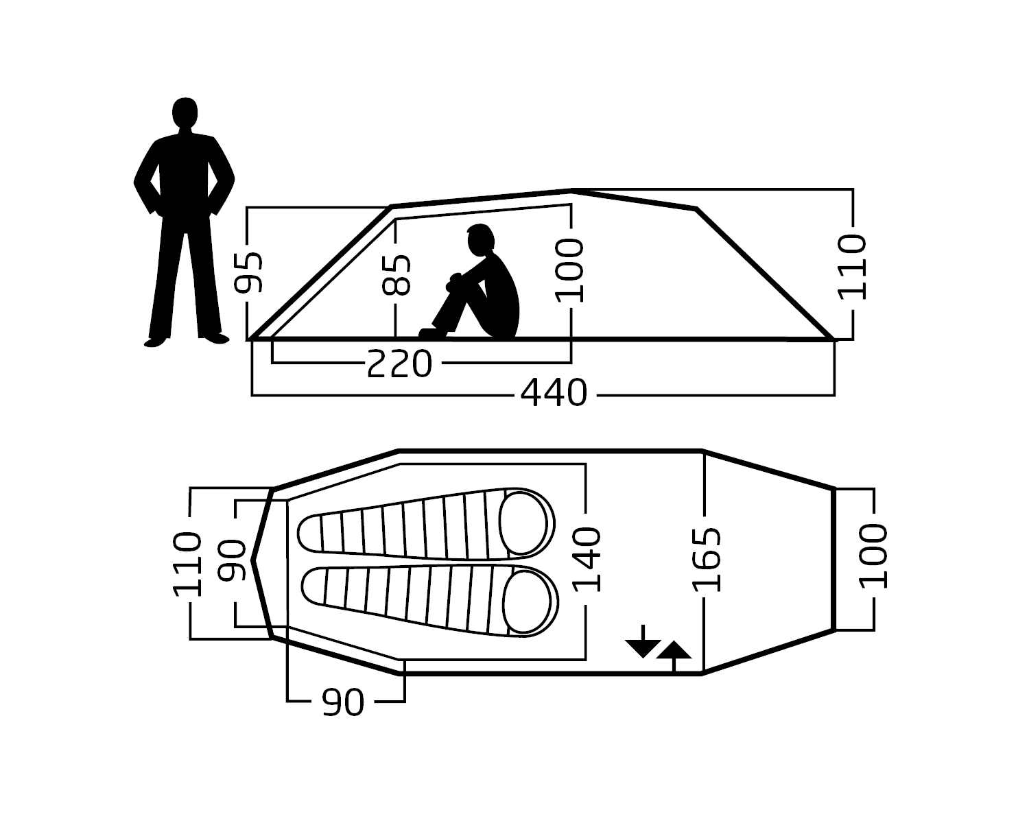 Oppland 2 LW (2.0) Tent - 2 person | Black Forest Green