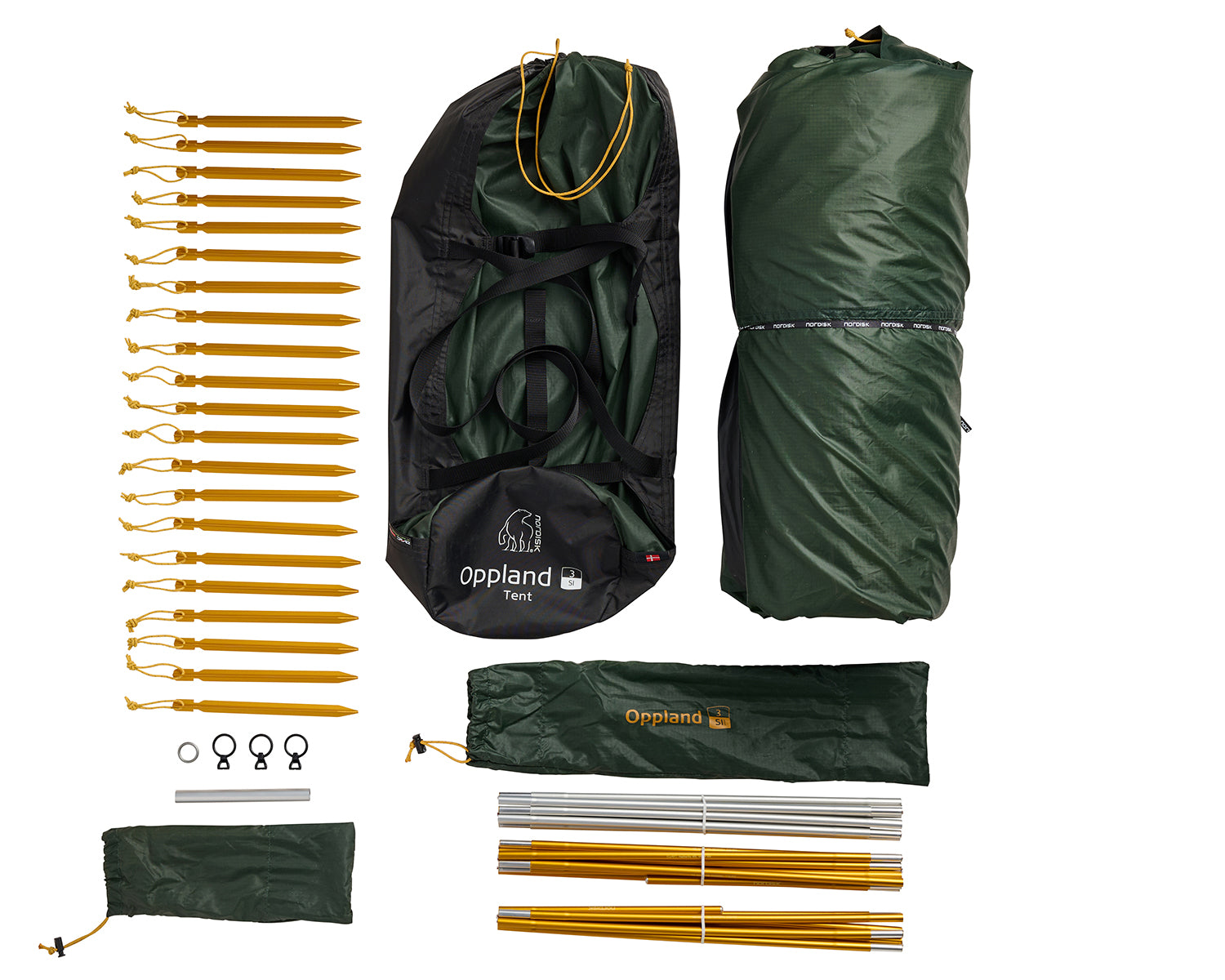 Oppland 3 SI (2.0) Tent - 3 person | Deep Forest Green