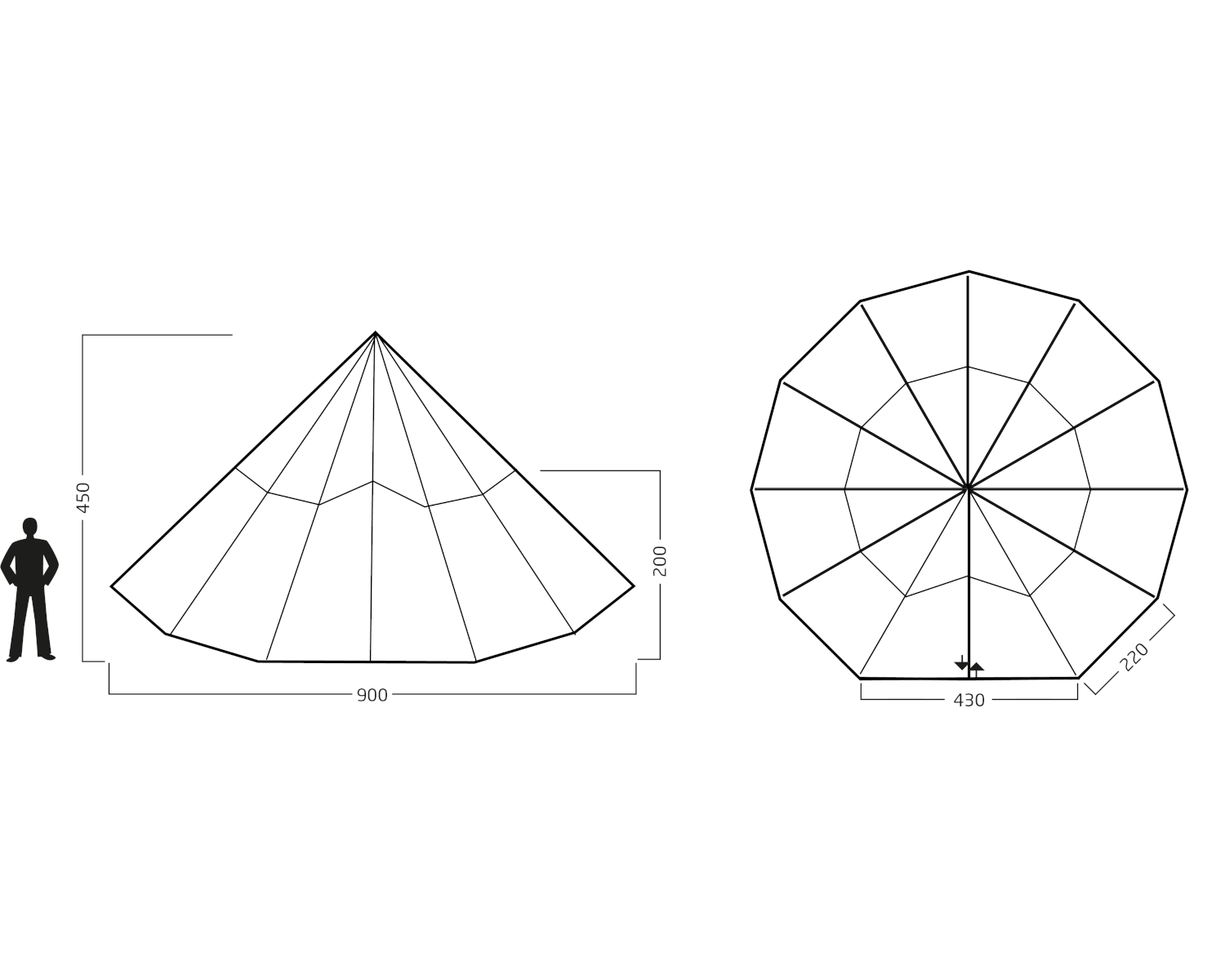 Valhal 60 Tipi Event Tent - 60 m² | Sandshell
