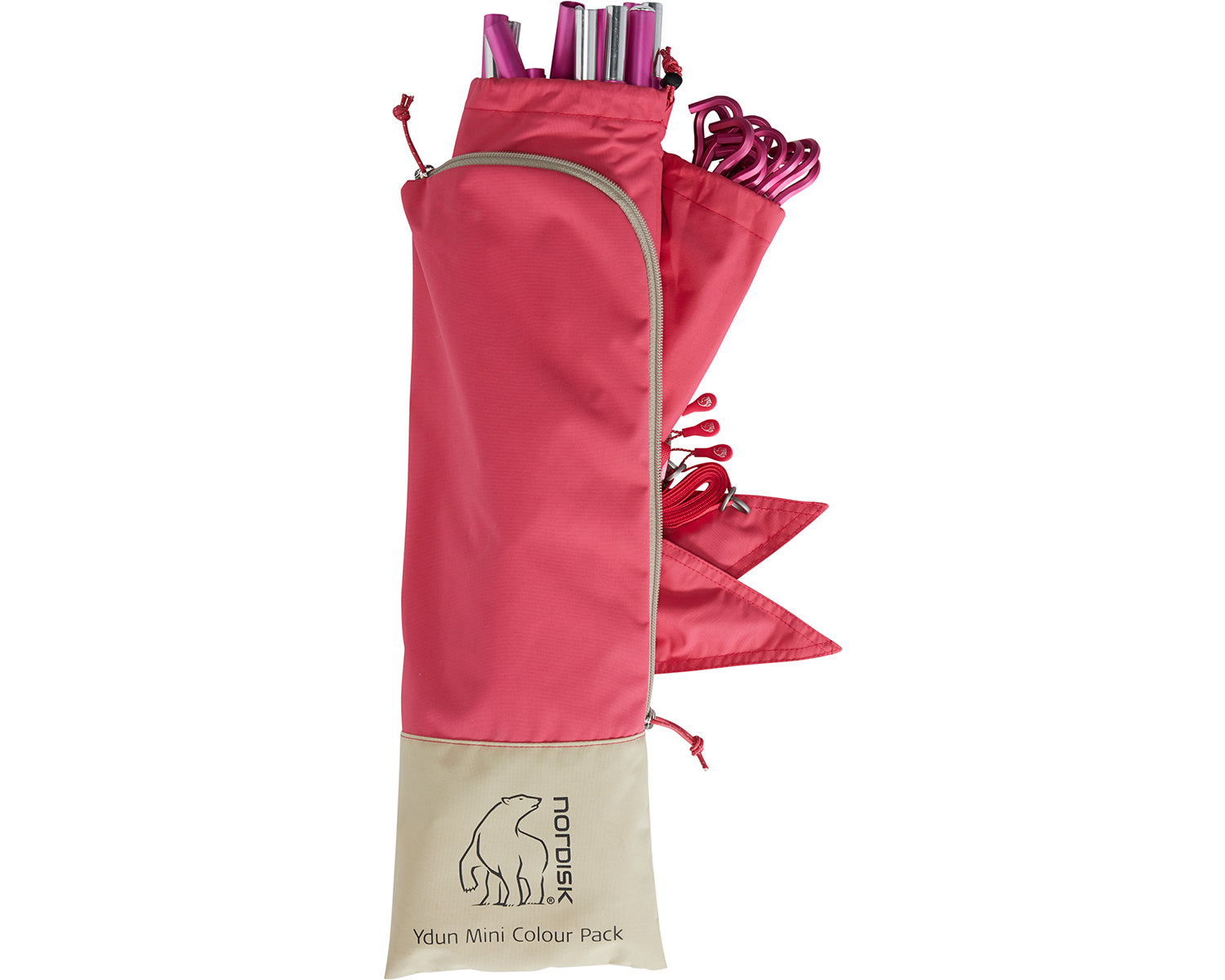 Ydun Tech Mini Glamping Tent Incl. Colour Pack - 2 person | Azalea Cherry Pink