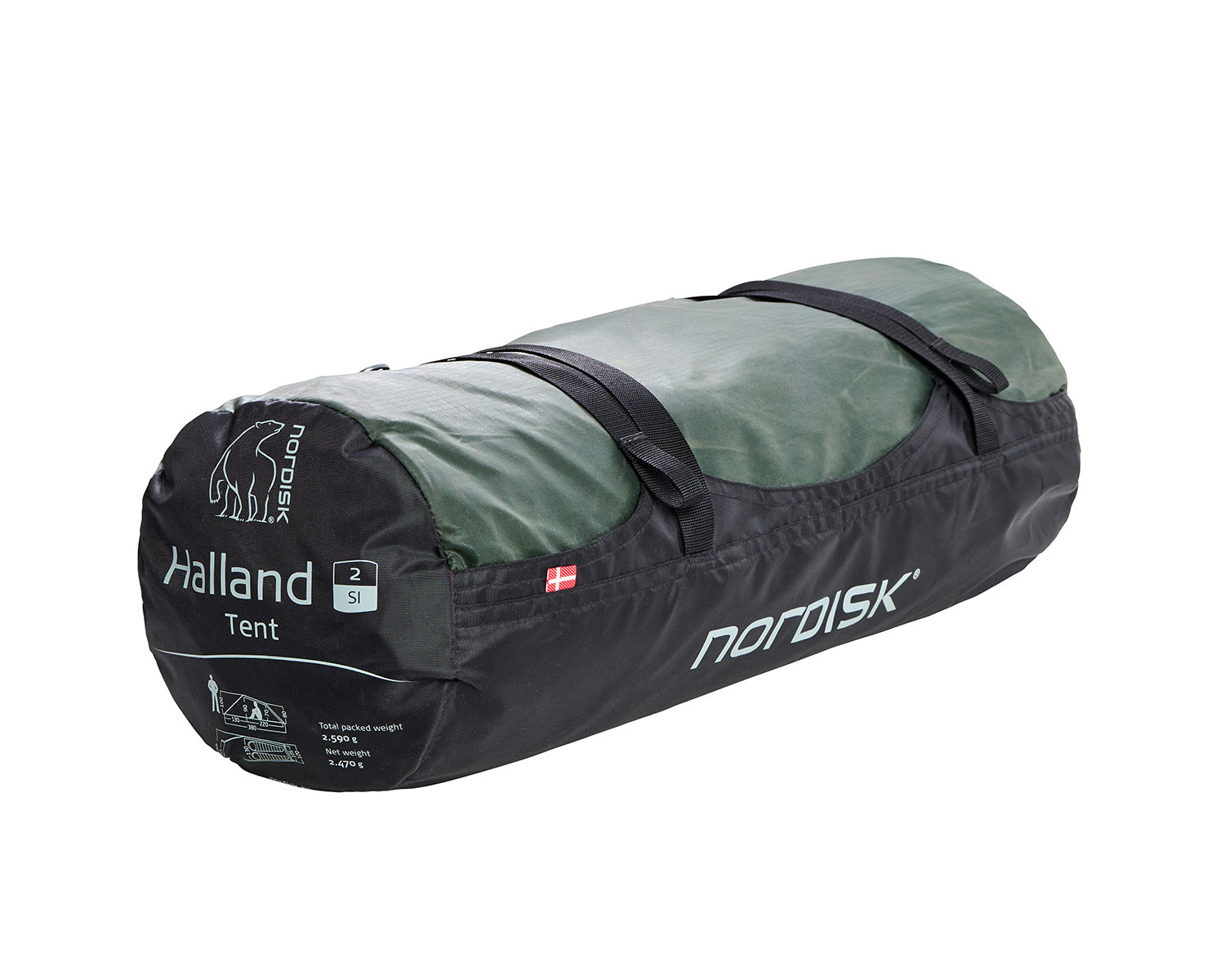 Halland 2 SI (2.0) Tent - 2 person | Black Forest Green