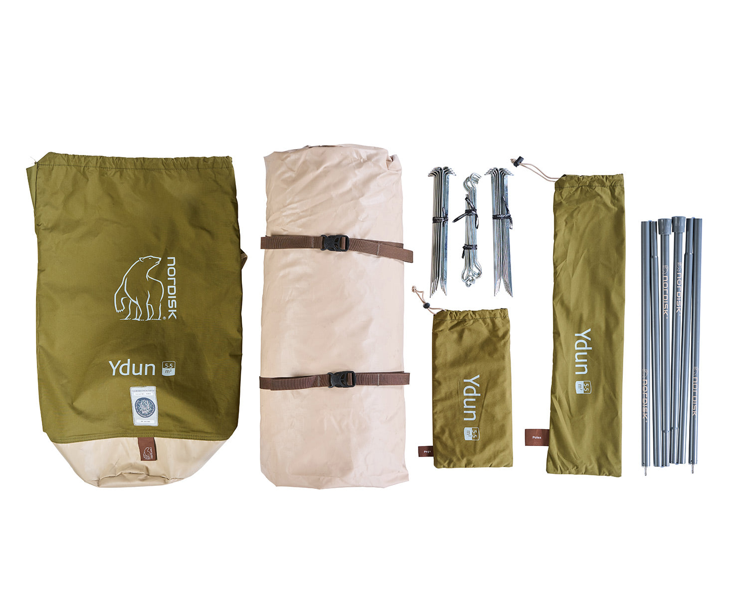 Ydun 5.5 Glamping Tent - 5.5 m² | 4 person | Green Khaki