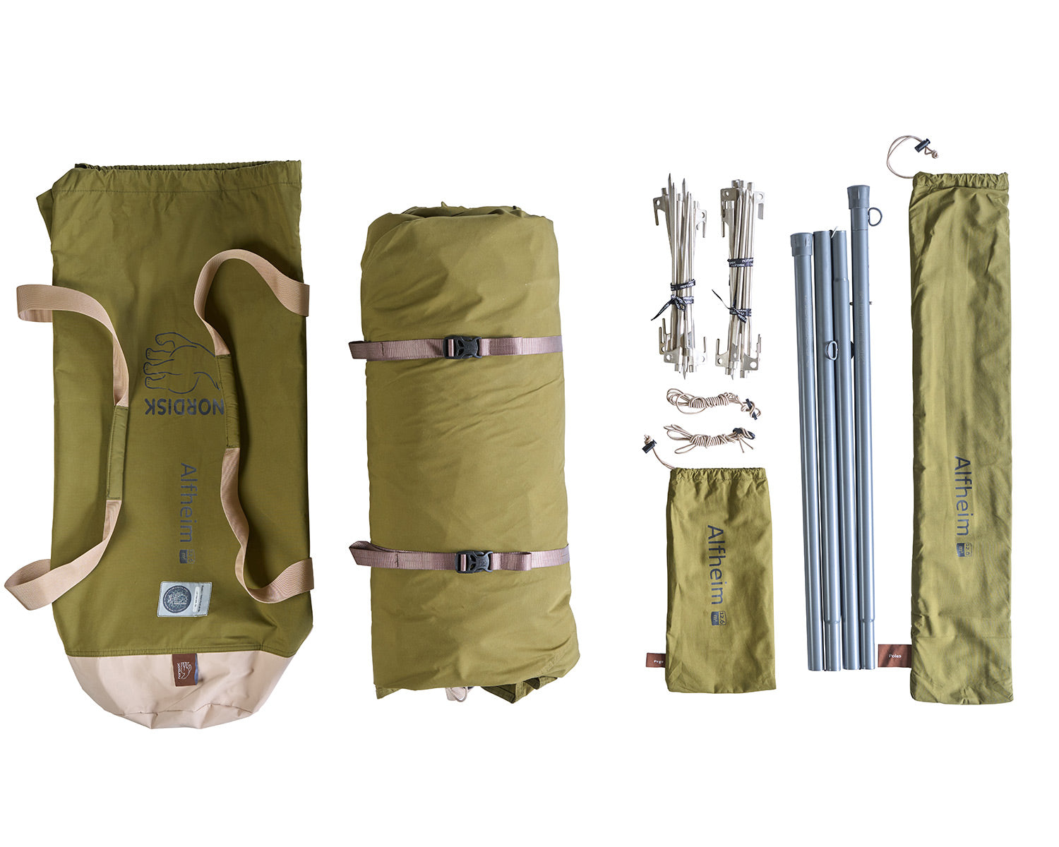 Alfheim 12.6 Glamping Tent - 12.6 m² | 6 person | Green Khaki