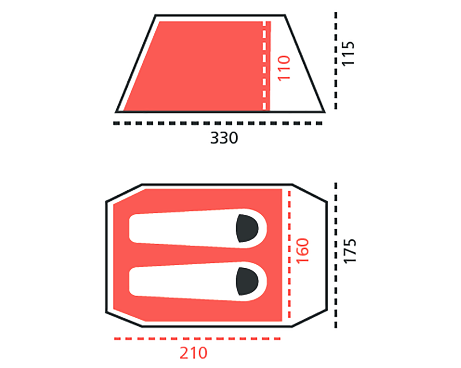 Robson 2 Tent - 2 person | Capulet Olive