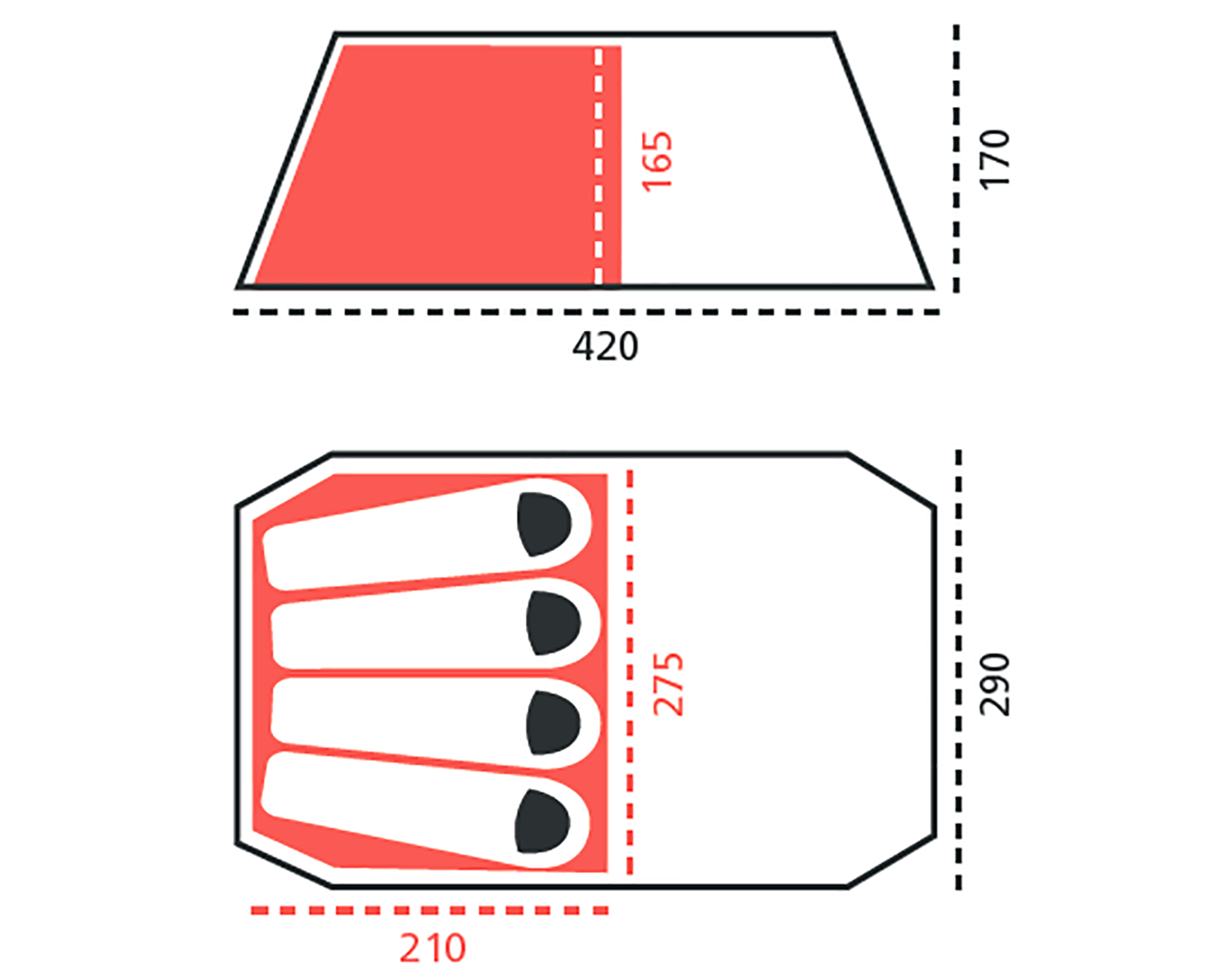 Robson 4 Tent - 4 person | Capulet Olive
