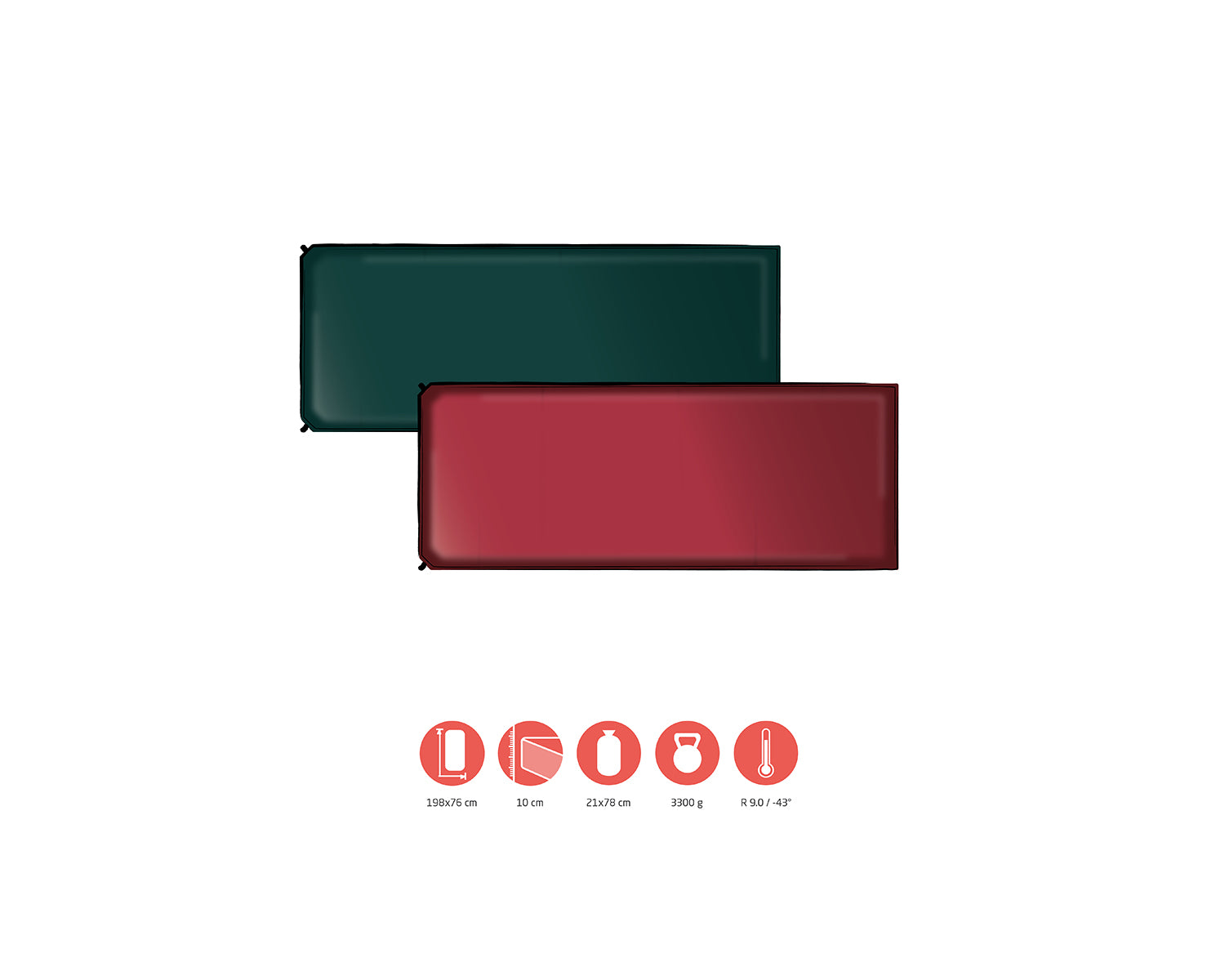 Hancock 10.0 XW Self-Infl. Mat - American Beauty Red