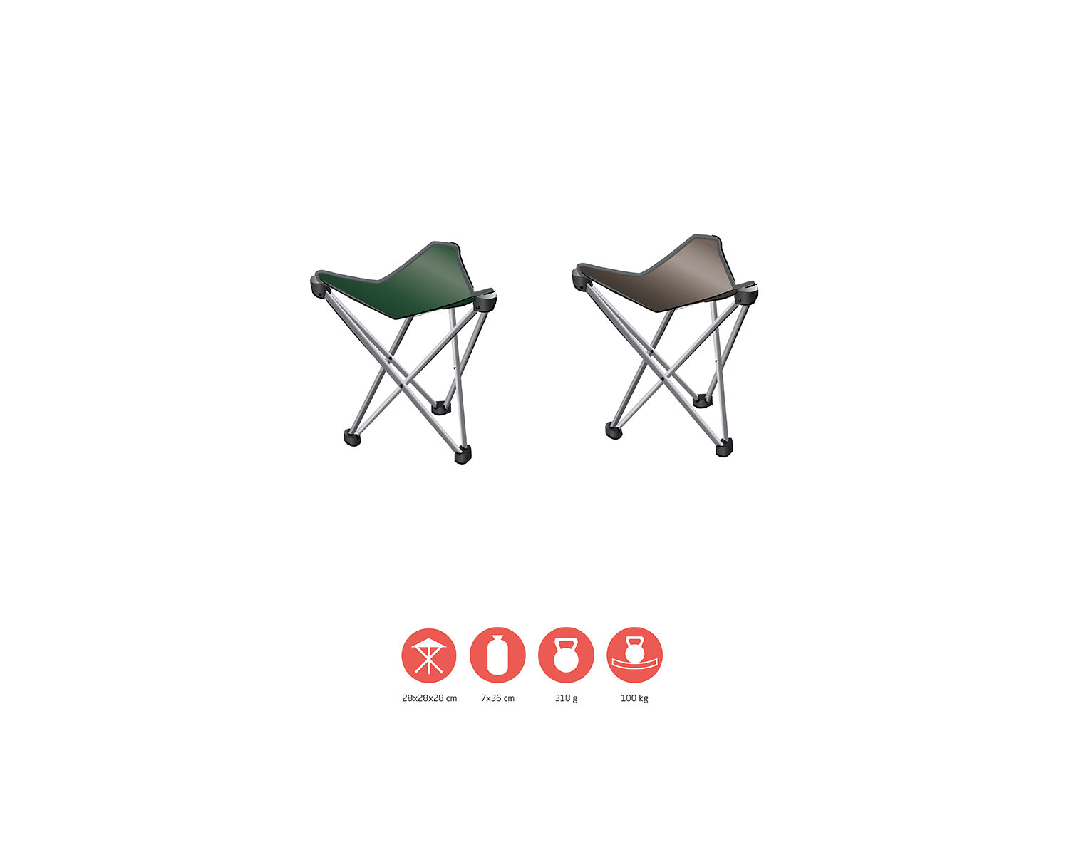 Supai Mini Three-legged Stool - Falcon Grey