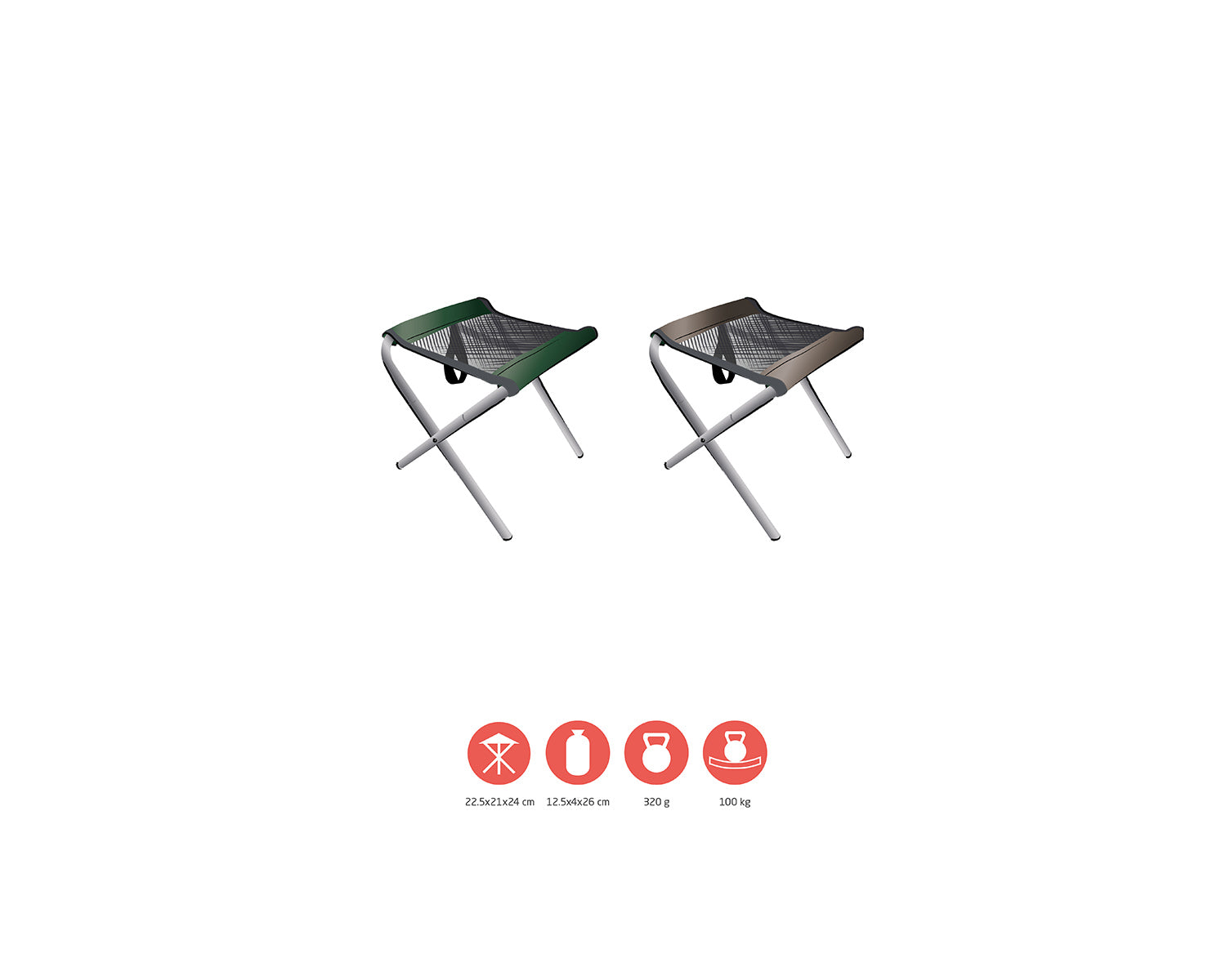Sinyala Micro Four-legged Stool - Eden Green