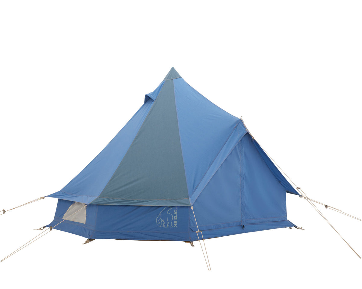 Tente Nordique Nordisk Asgard – Spacieuse 400x375x250 Cm, Coton Technique, 2 Arceaux, 4 Fenêtres Moustiquaires