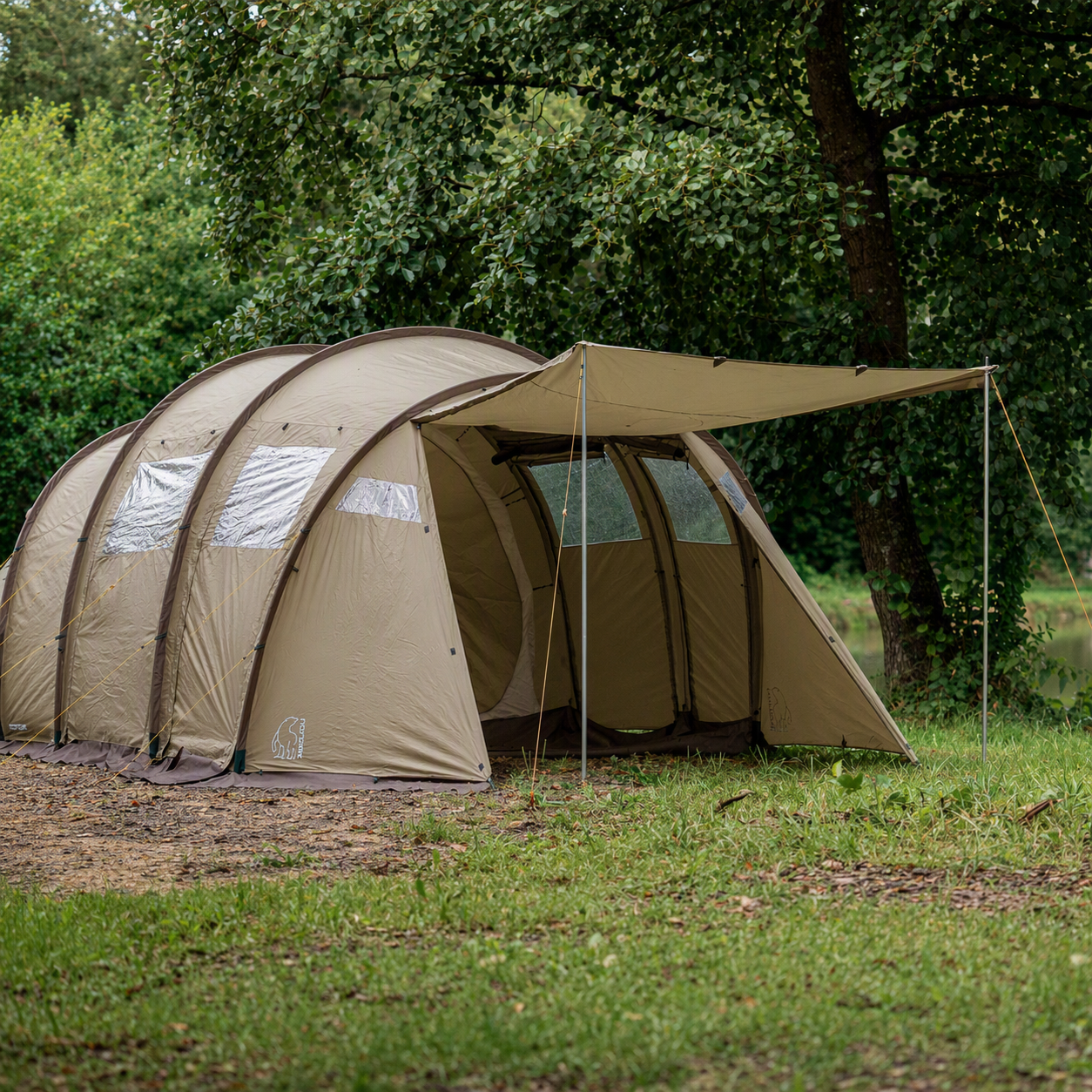 Reisa 6 PU Tent with skirt - 6 person | Beige