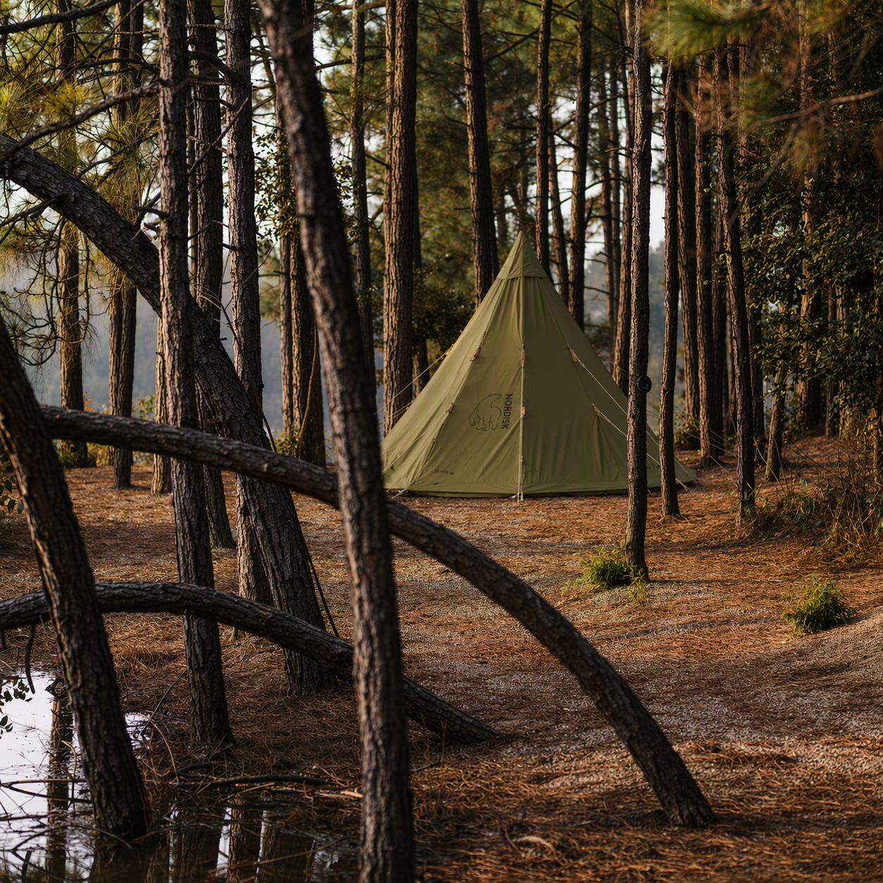 Alfheim 12.6 Glamping Tent - 12.6 m² | 6 person | Green Khaki