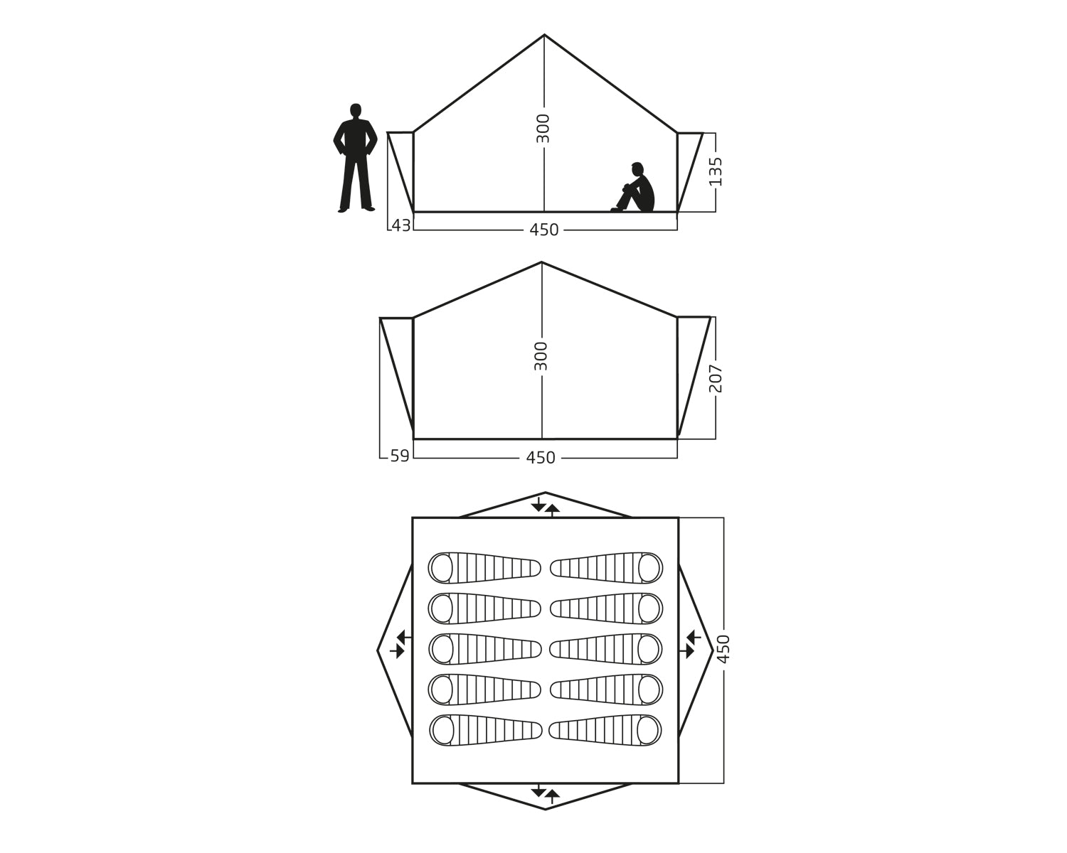 Midgard 20 Glamping Tent - 20 m² | 10 person | Sandshell
