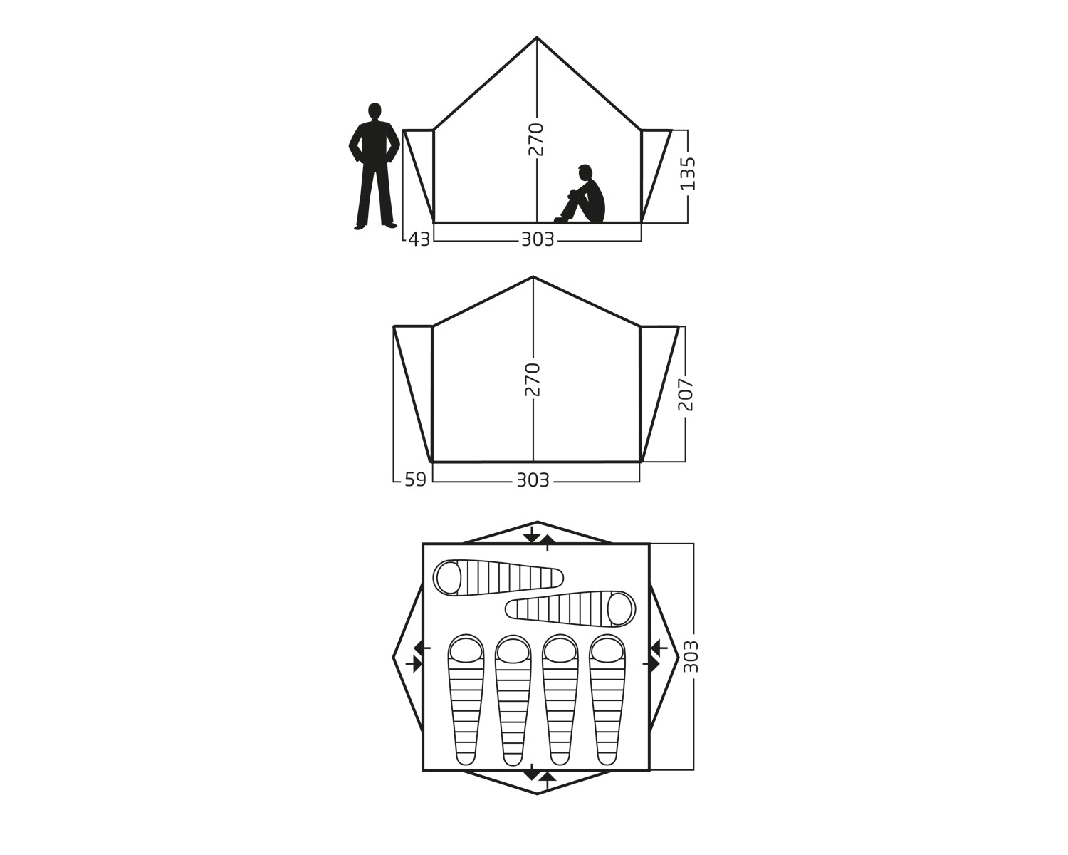 Midgard 9.2 Glamping Tent - 9.2 m² | 6 person | Sandshell