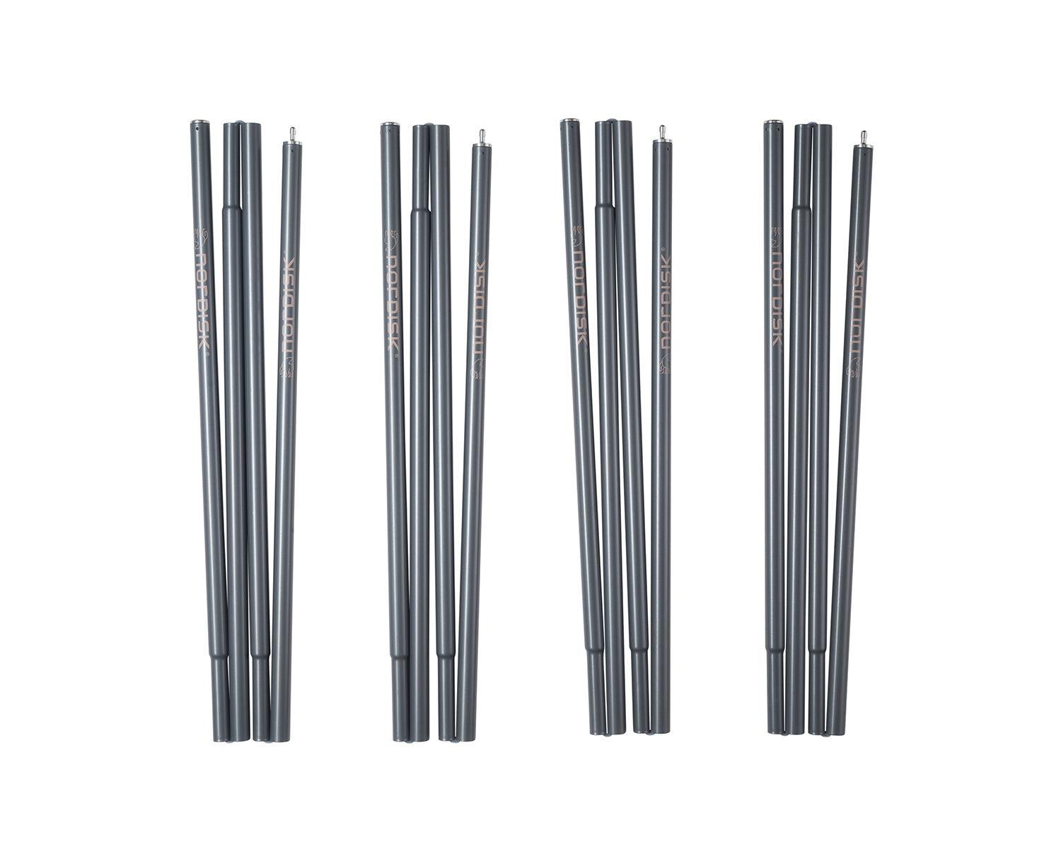 Midgard 9.2/20 - Small Entrance Pole Set (4 pcs) - Steel/Gunmetal Grey