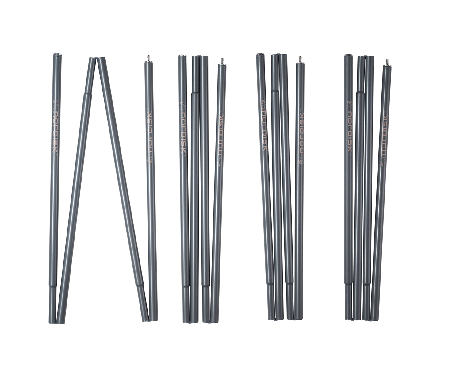 Midgard 9.2/20 - Small Entrance Pole Set (4 pcs) - Steel/Gunmetal Grey