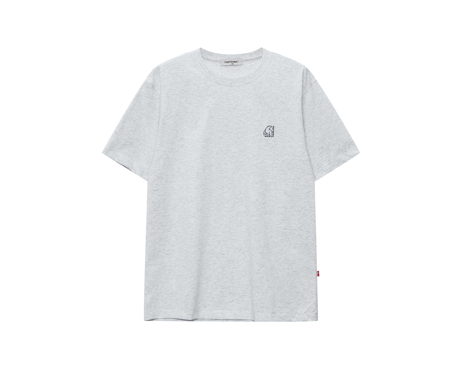 Small Polar Bear Short Sleeve T-Shirt Unisex - Light Grey