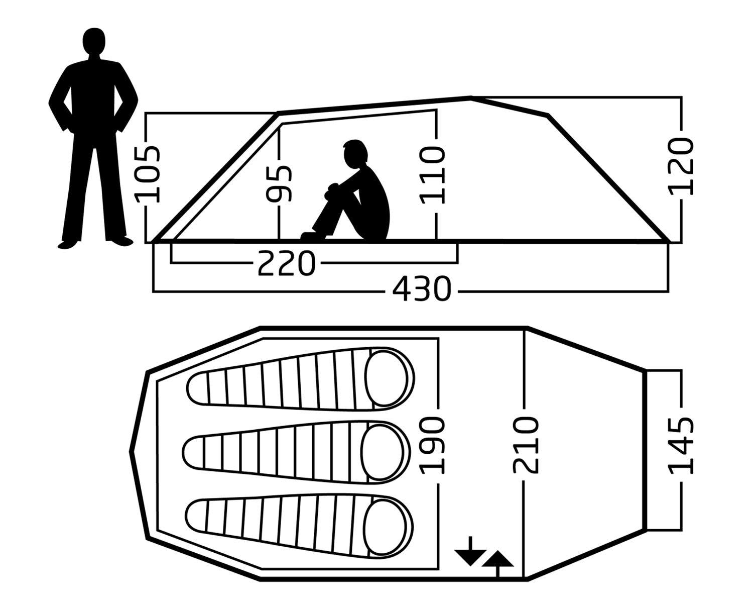 Oppland 3 LW Tent - 3 person | Forest Green