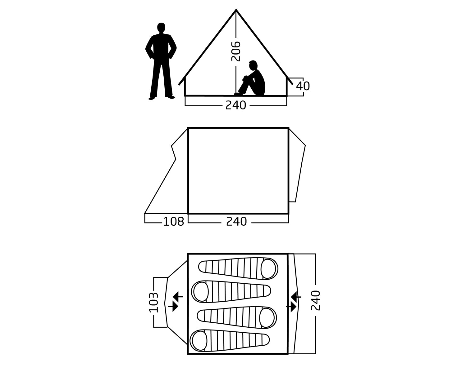 Vimur 5.6 Glamping Tent - 5.6 m² | 4 person | Sandshell
