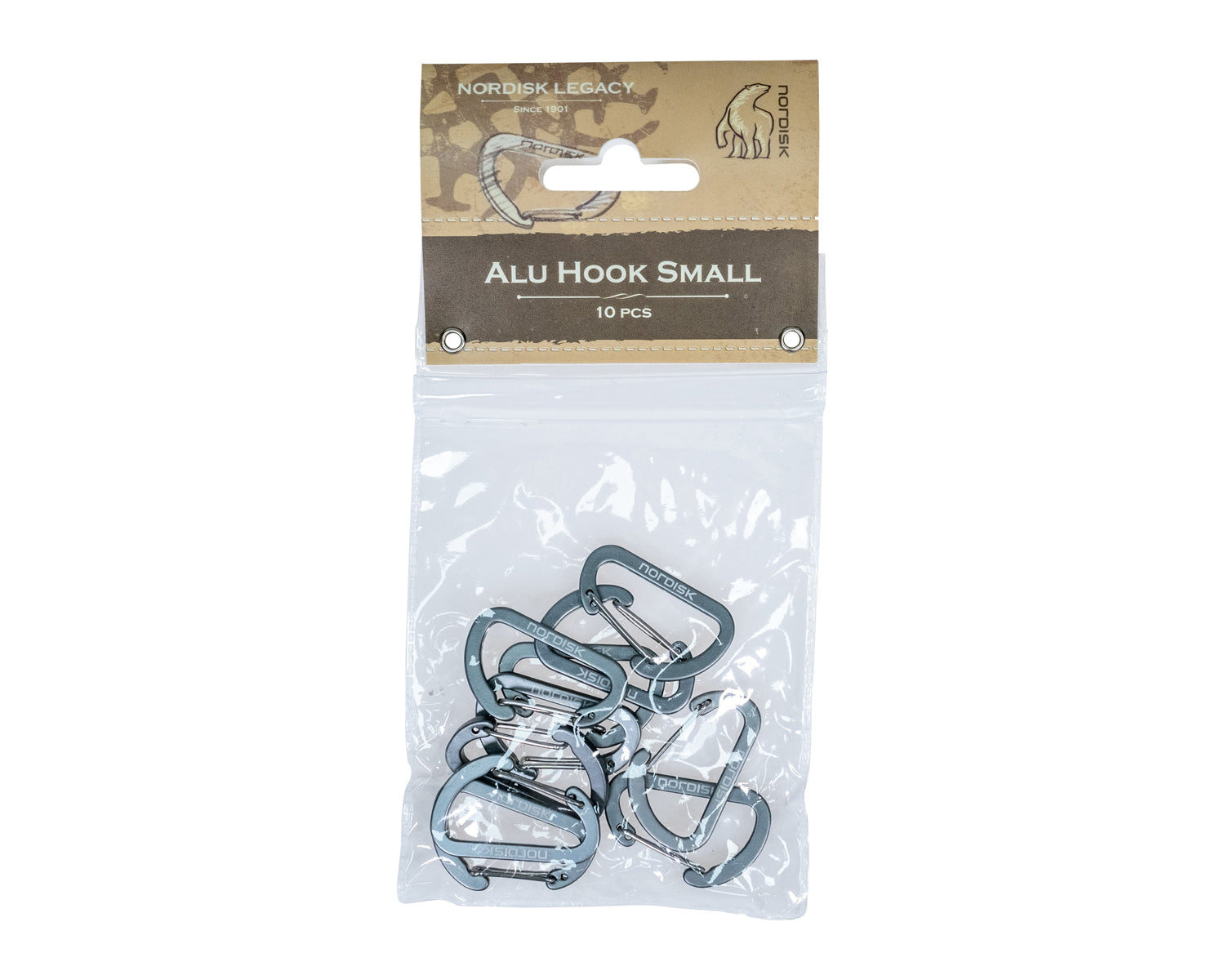 Aluminium Hook S (10 pcs) - Matt Silver