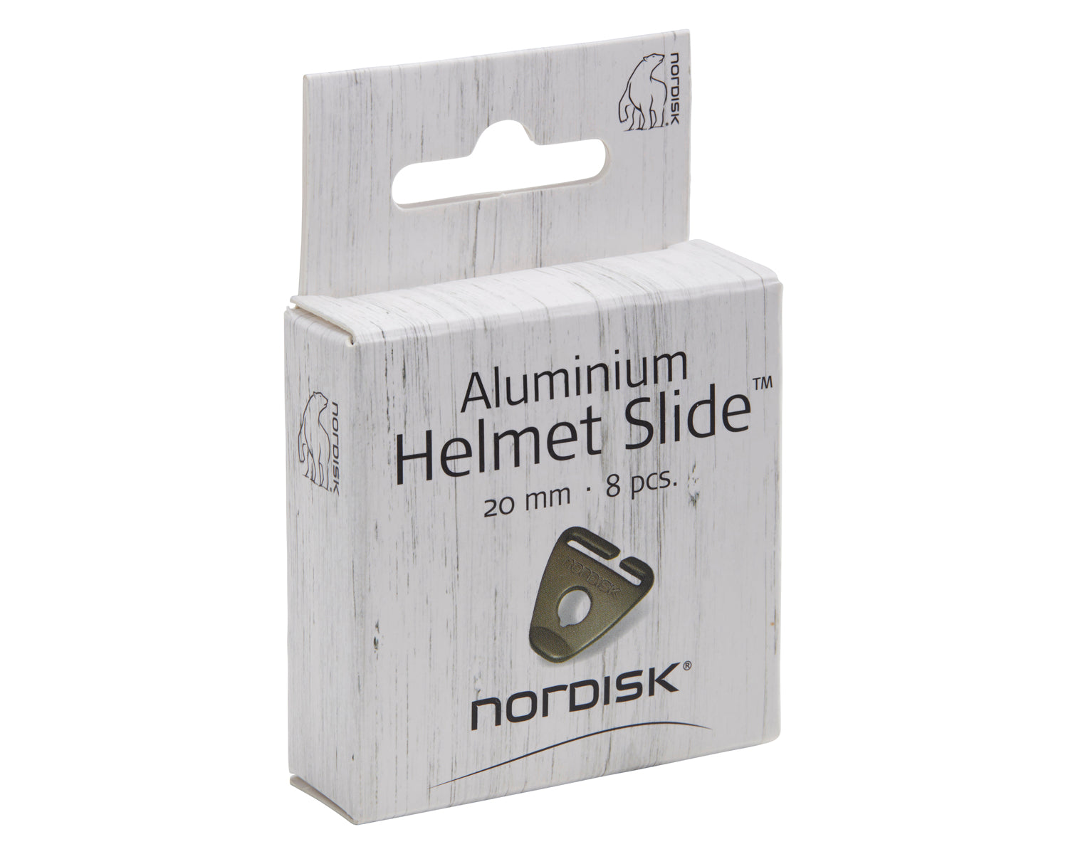 Aluminium Helmet Slider 20mm (8 pcs) - Mud Brown
