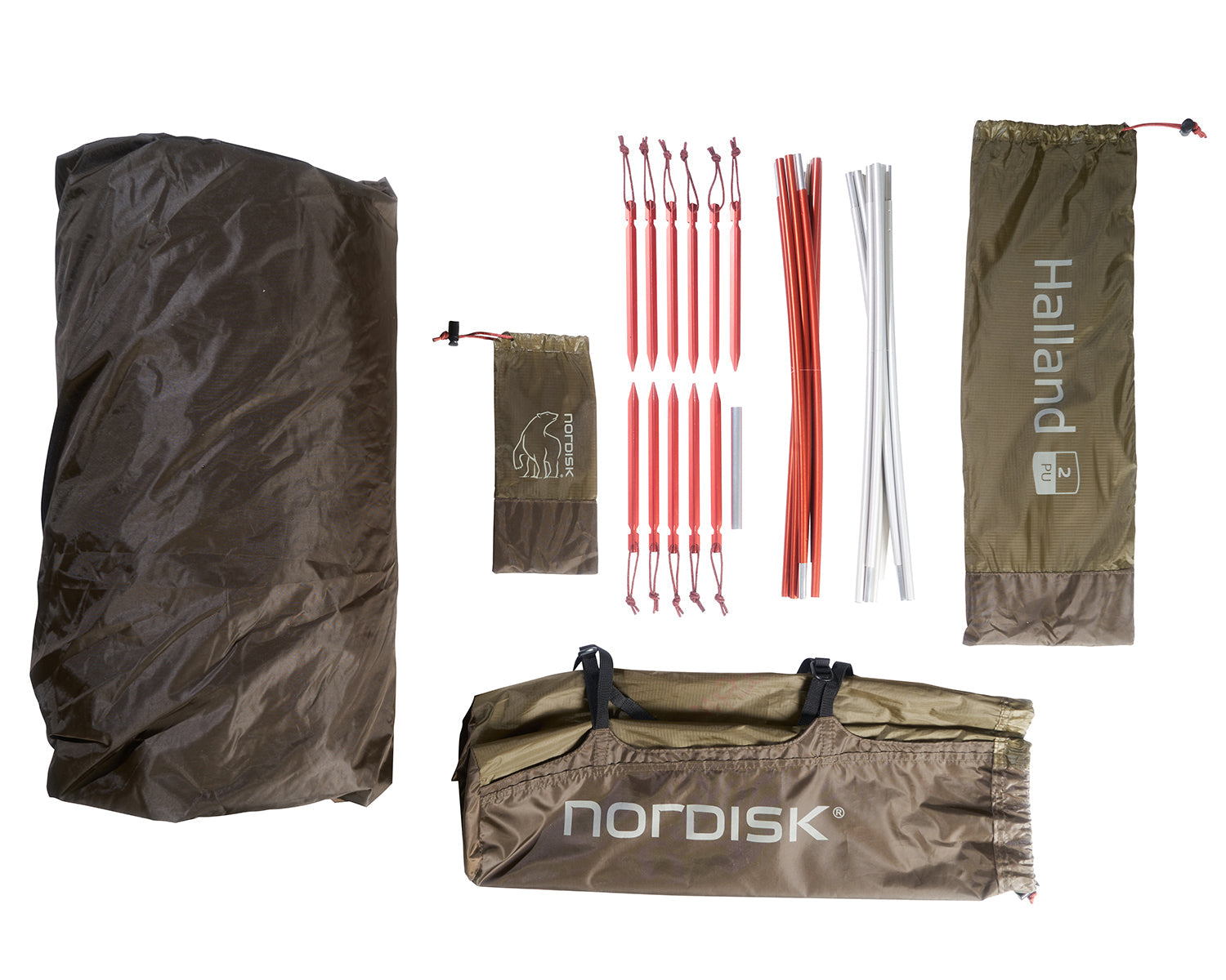 Halland 2 PU (2.0) Tent - 2 person | Dark Olive