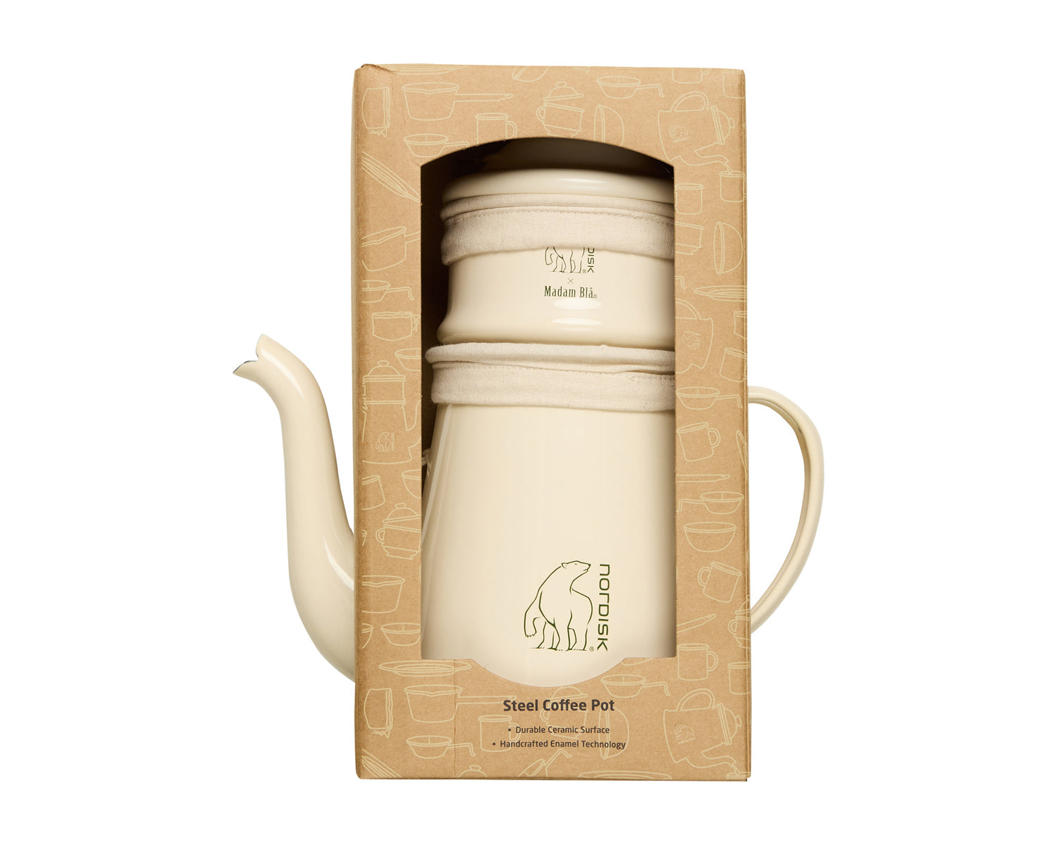 Madam Blå Coffee Pot - Cream