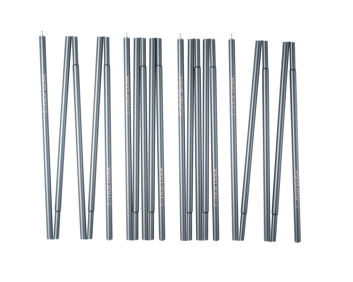 Midgard 9.2/20 - Large Entrance Pole Set (4 pcs) - Steel/Gunmetal Grey
