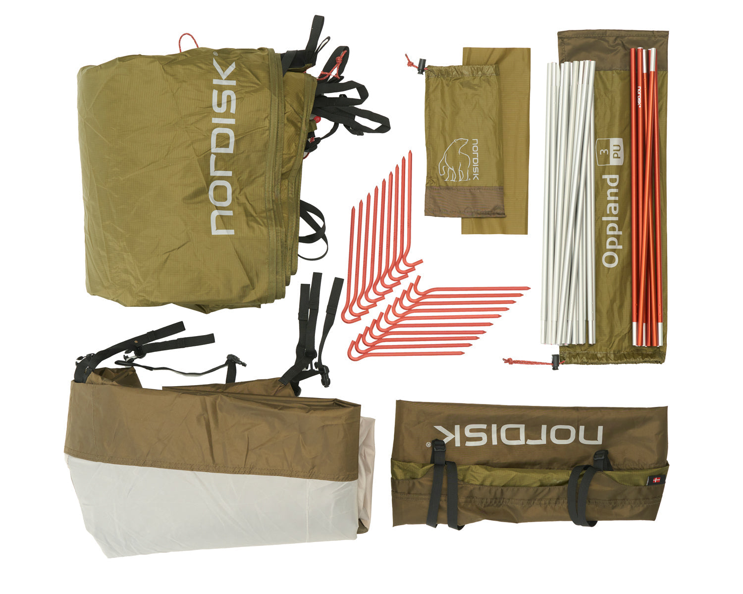 Oppland 3 PU (3.0) Tent - 3 person | Dark Olive