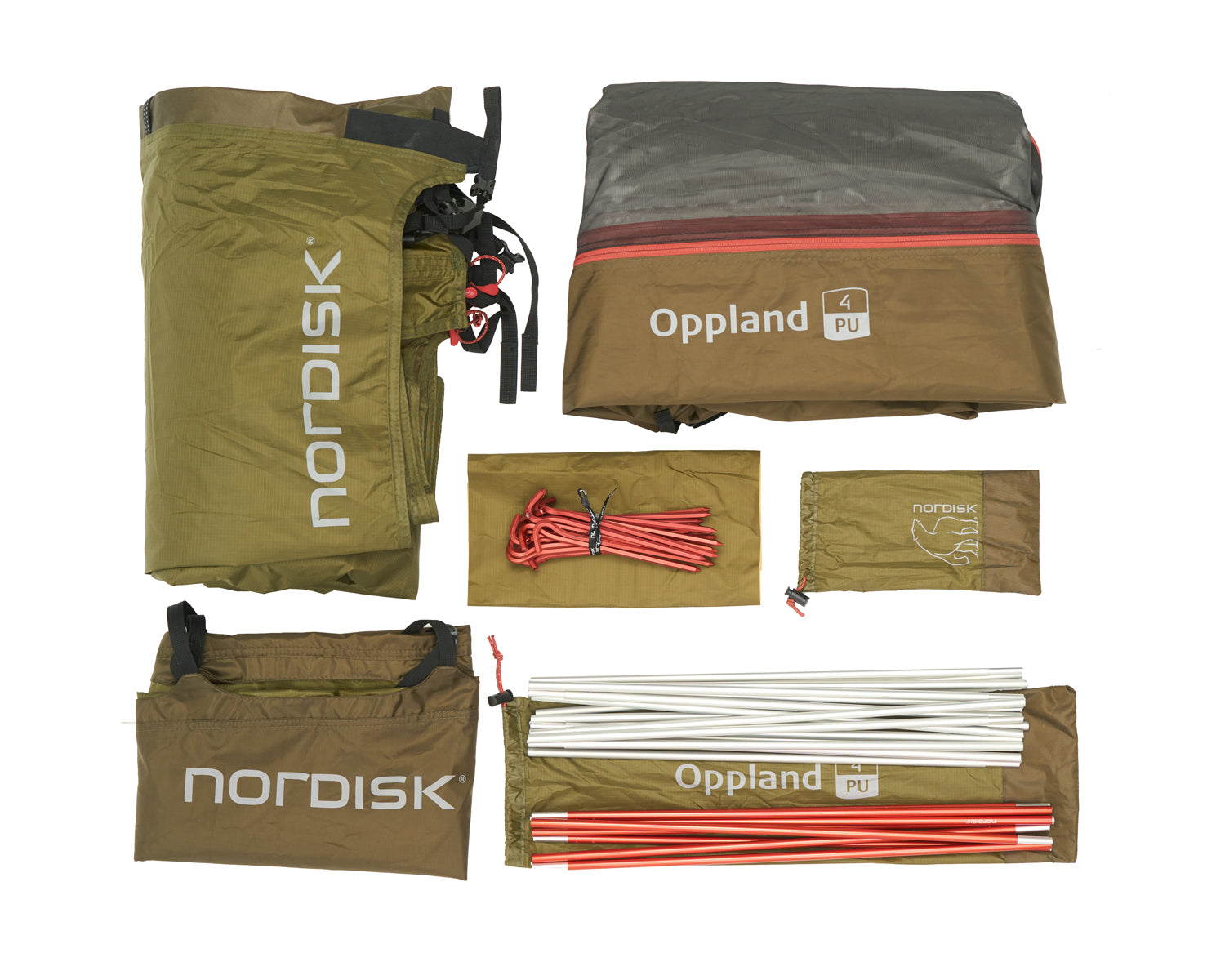 Oppland 4 PU Tent - 4 person | Dark Olive