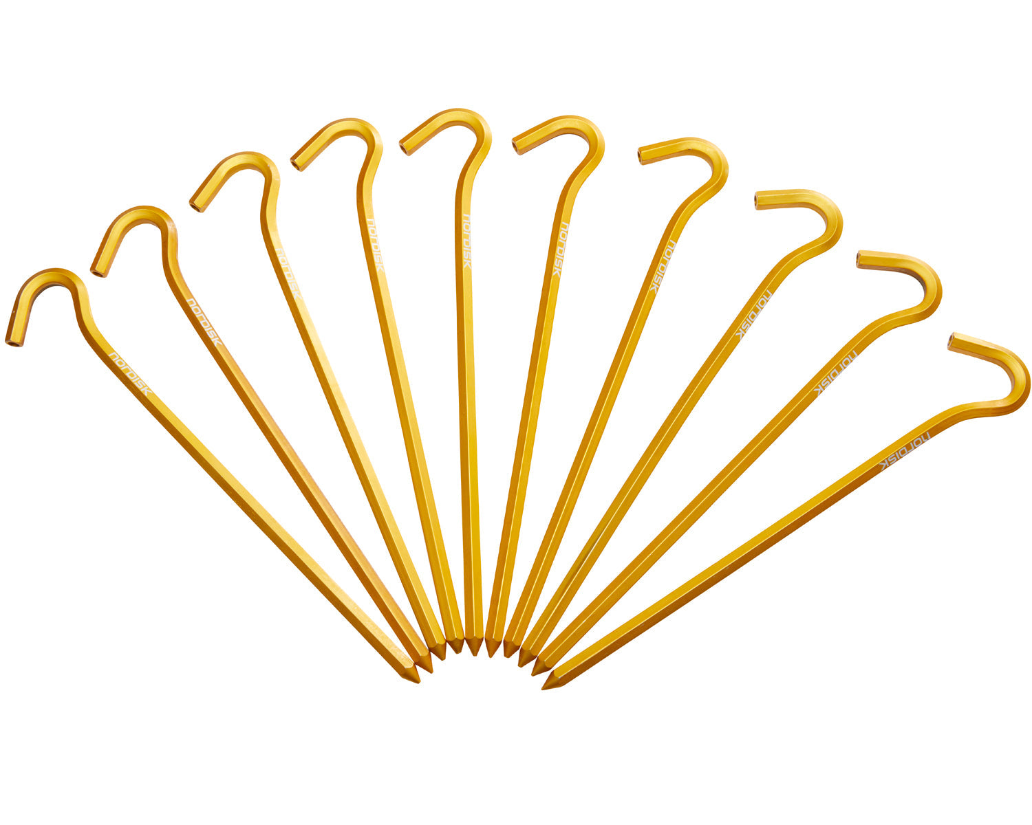 Aluminium Skewer Pegs (10 pcs) - Mustard Yellow