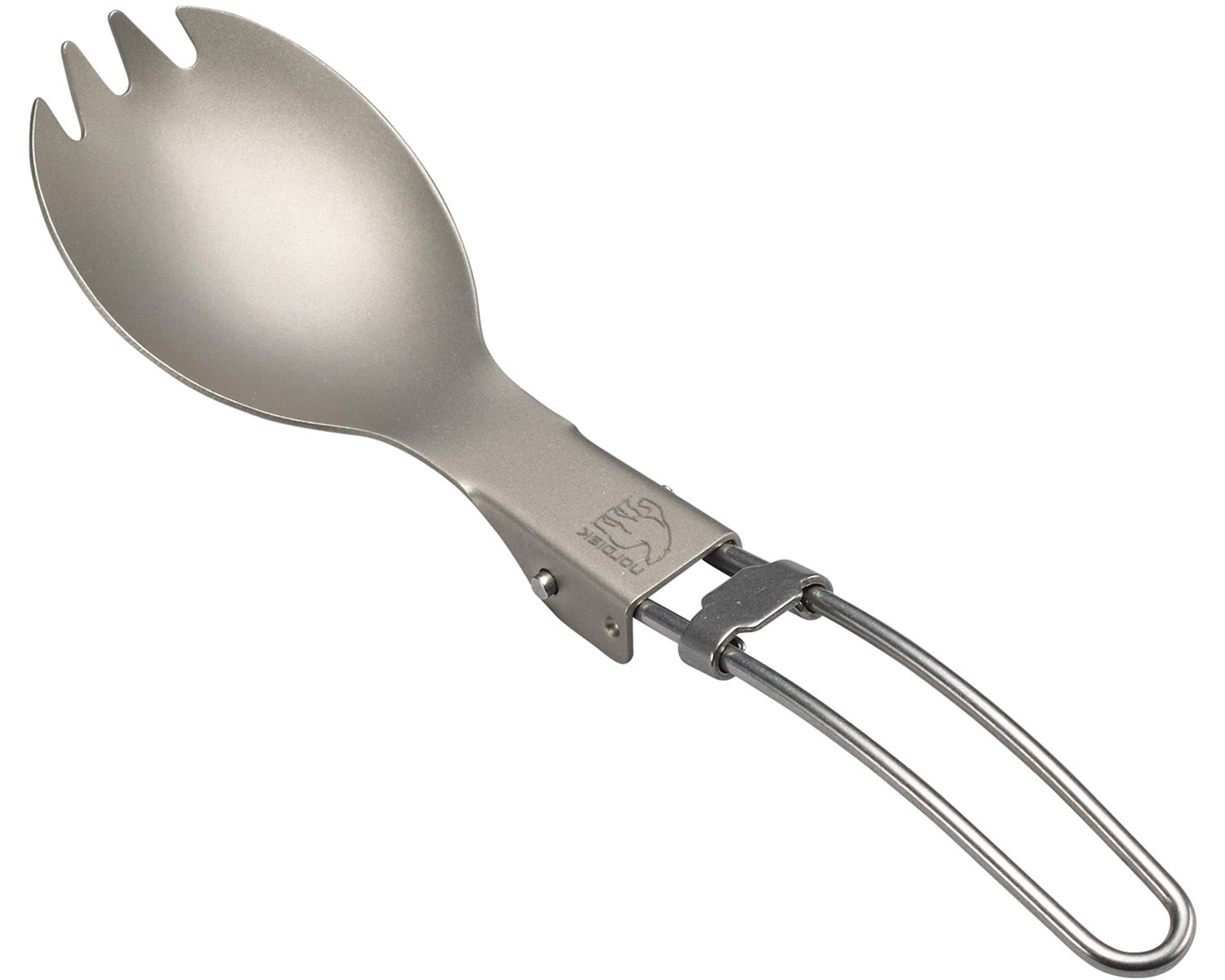 Titanium Foldable Spork - Matt Silver