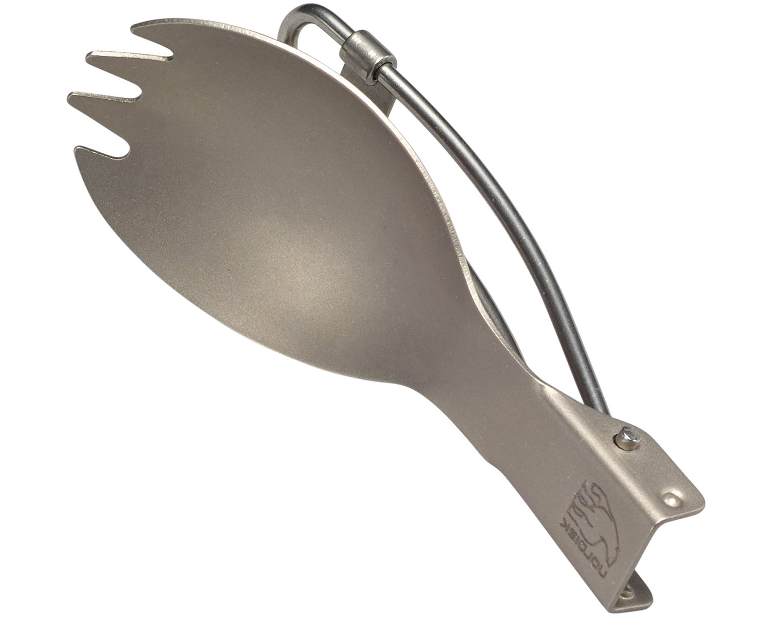 Titanium Foldable Spork - Matt Silver