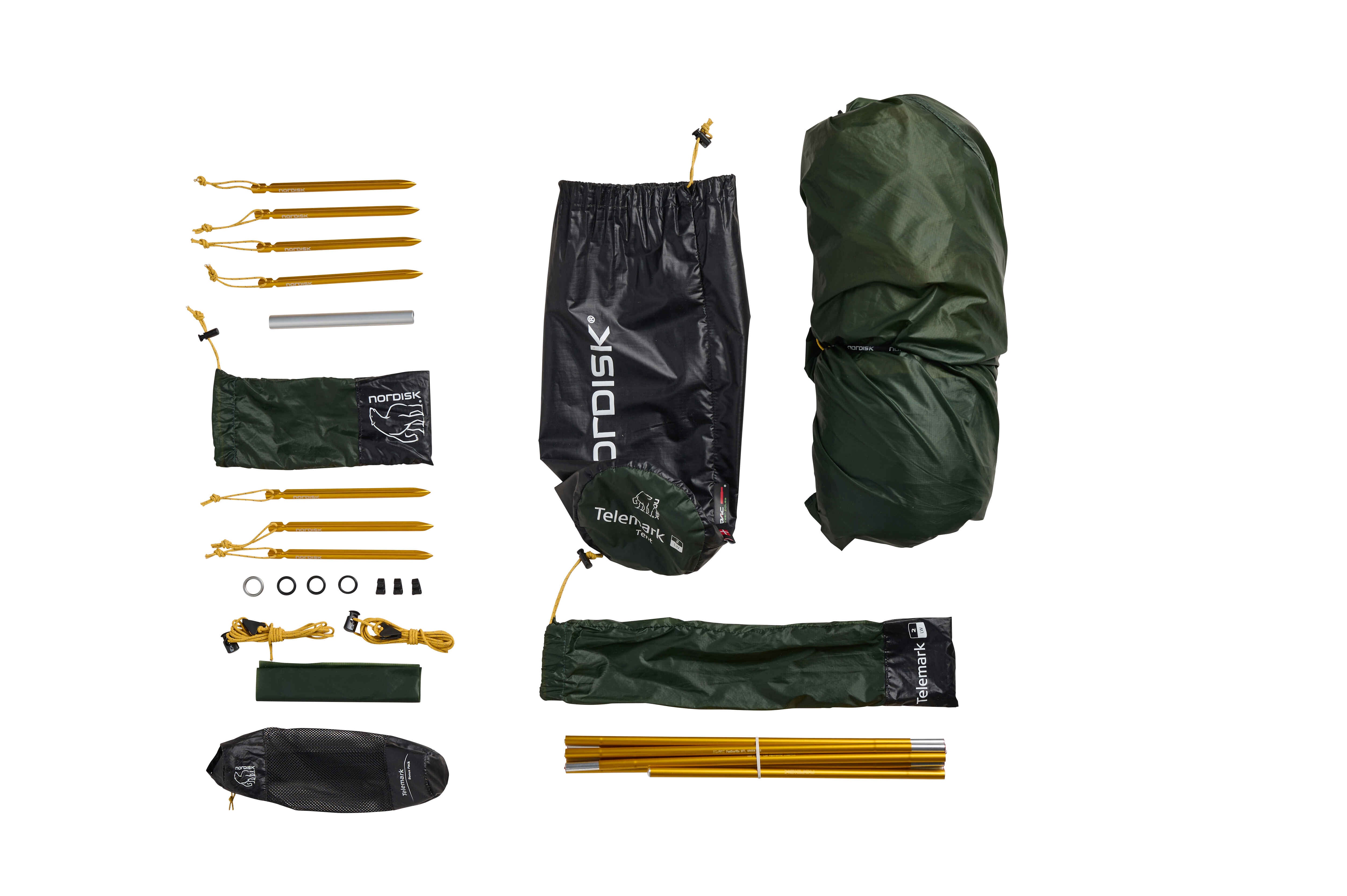 テント・タープ nordisk Telemark 2LW Telemark 2.2 LW (2.0) Tent - 2 person | Black Forest Green