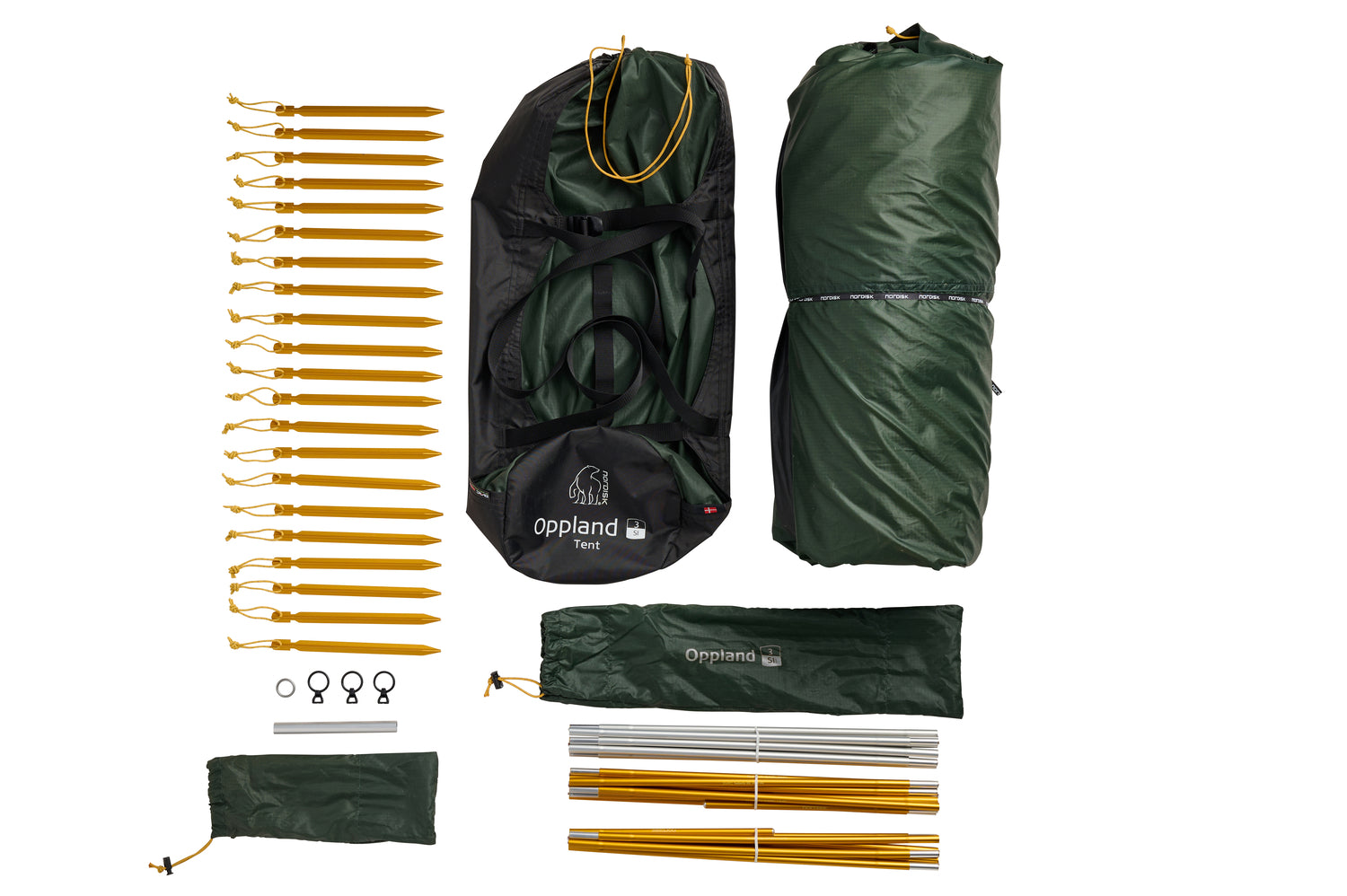 Oppland 3 SI (2.0) Tent - 3 person | Deep Forest Green