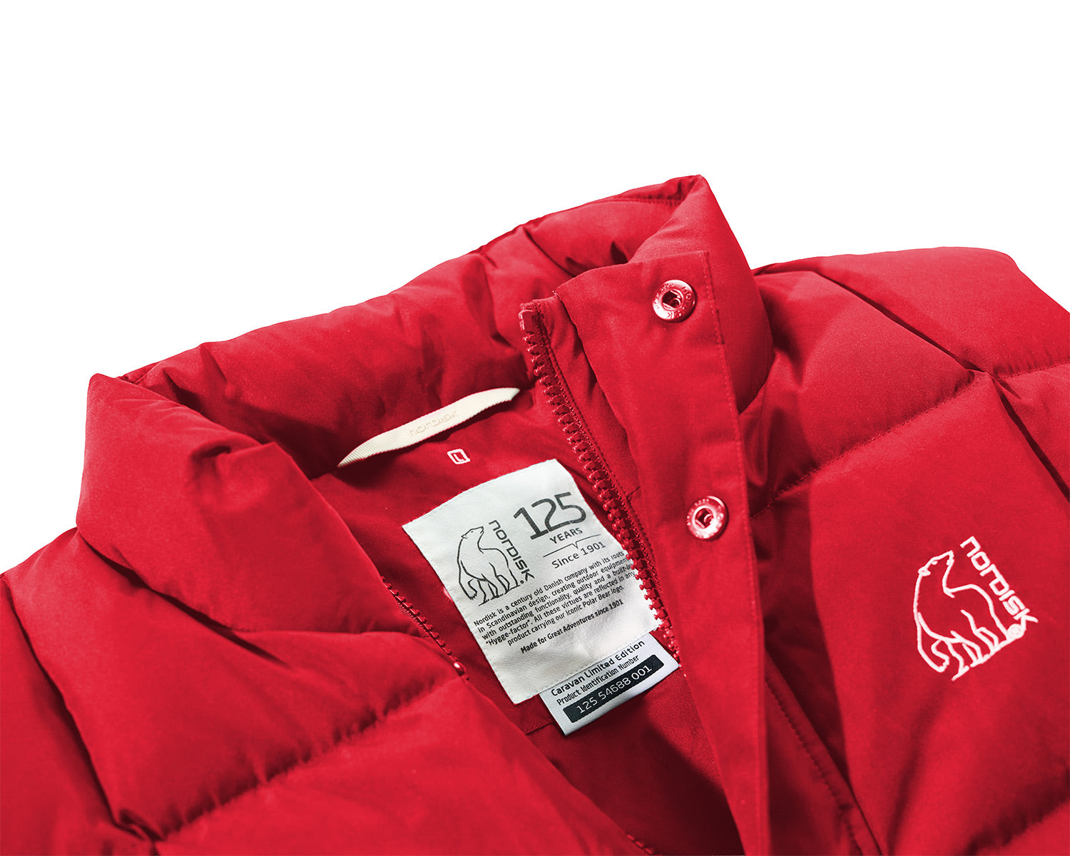 125 Years Caravan Unisex Down Vest - Samba Red
