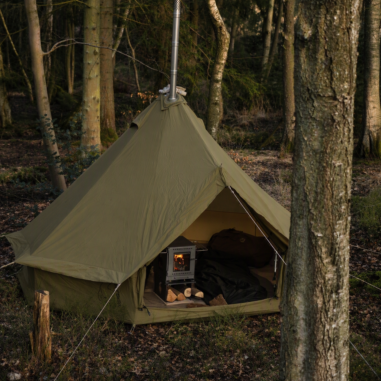 Asgard 7.1 Glamping Tent - 7.1 m² | 3 person | Green Khaki