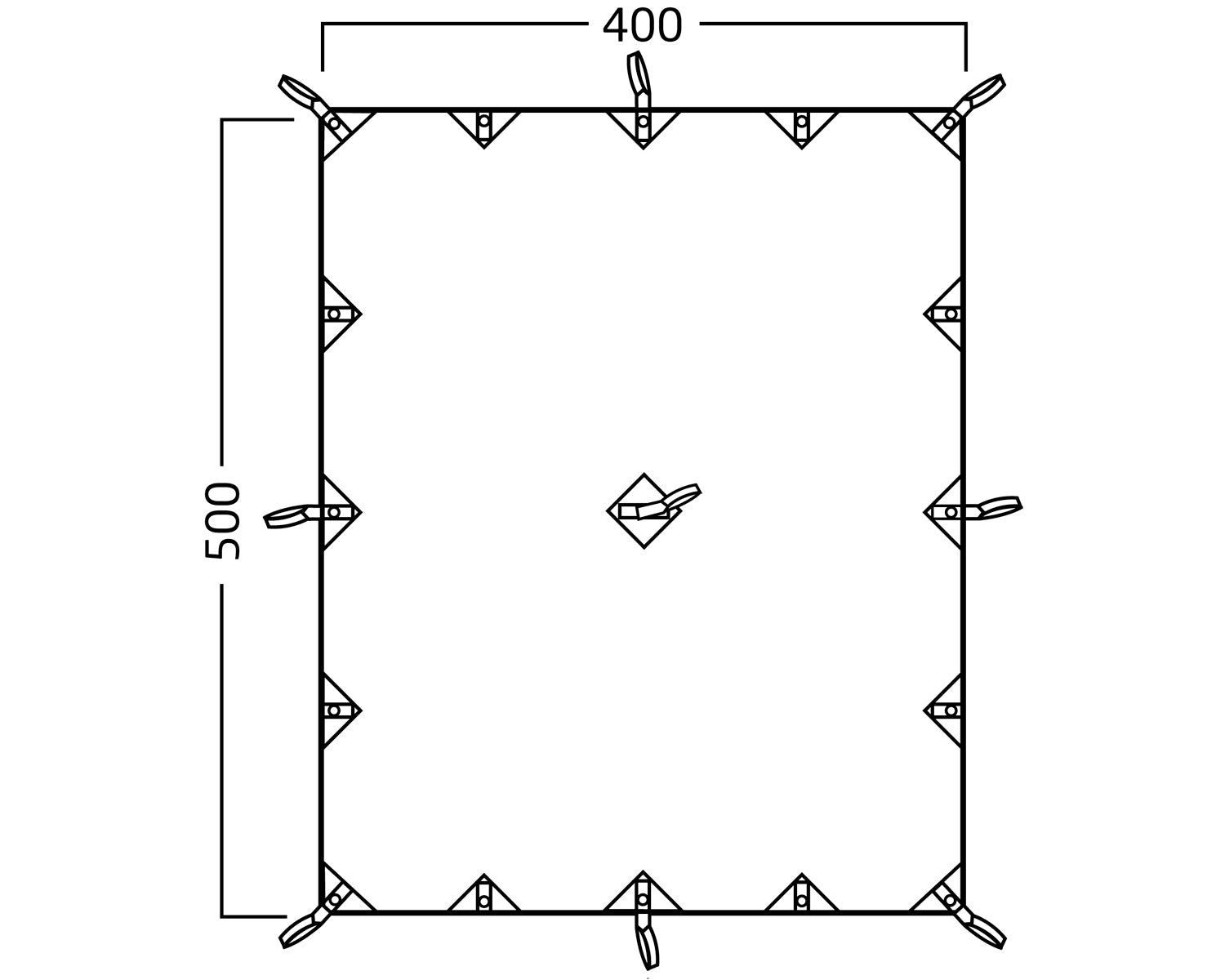 Kari 20 Basic cotton tarp - 20 m² - Natural