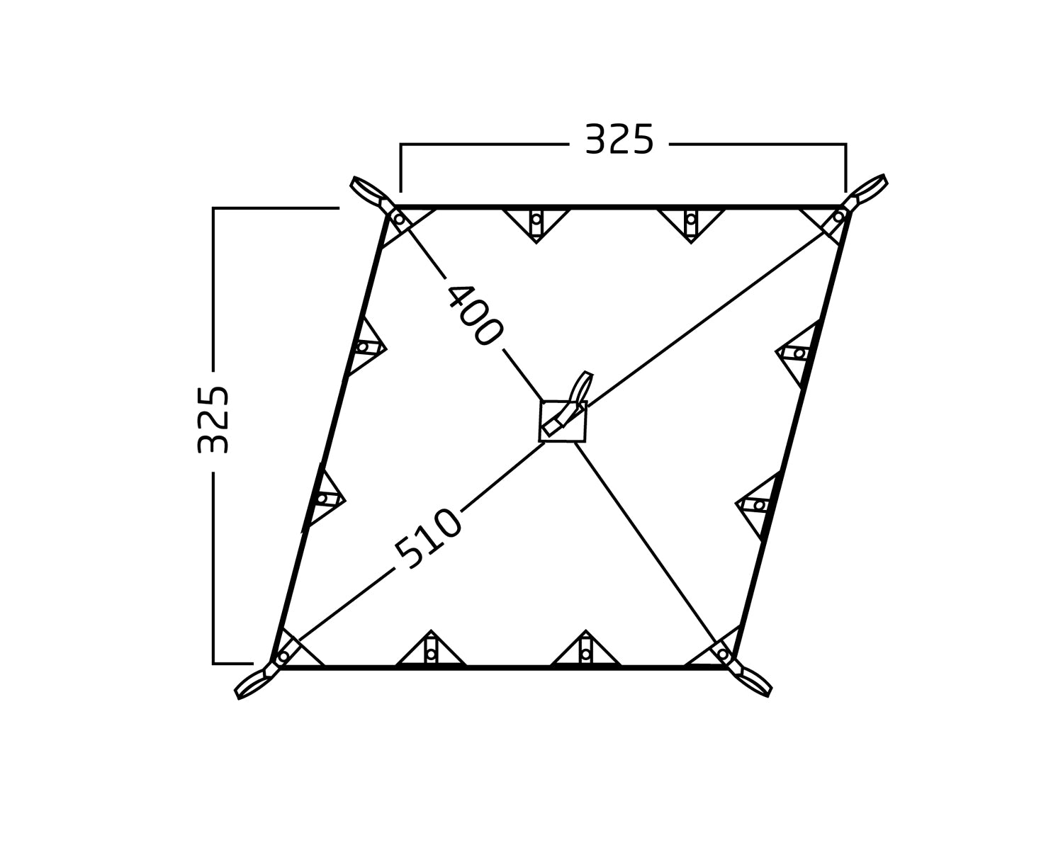 Kari 10 Diamond Basic cotton tarp - 10 m² - Natural