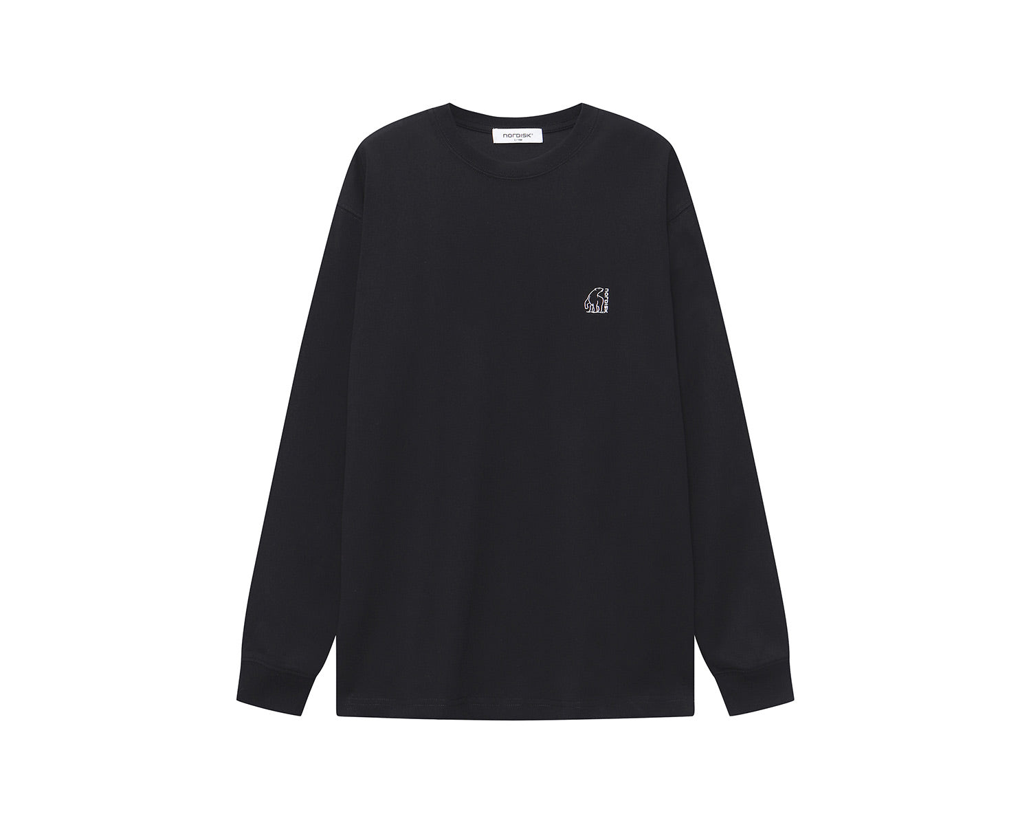 Small Polar Bear Long Sleeve T-Shirt Men's - Black