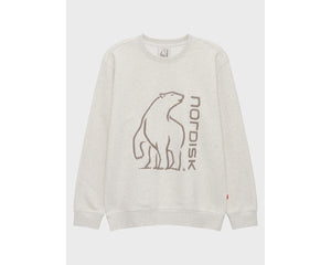 Basic Brushed Sweatshirt Unisex - Oatmeal Melange Beige