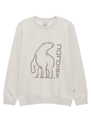 Basic Brushed Sweatshirt Unisex - Oatmeal Melange Beige