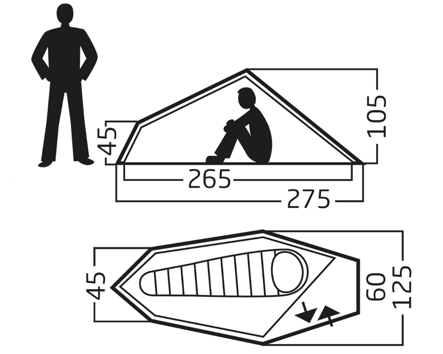 Svalbard 1 PU tent - 1 person - Dark Olive