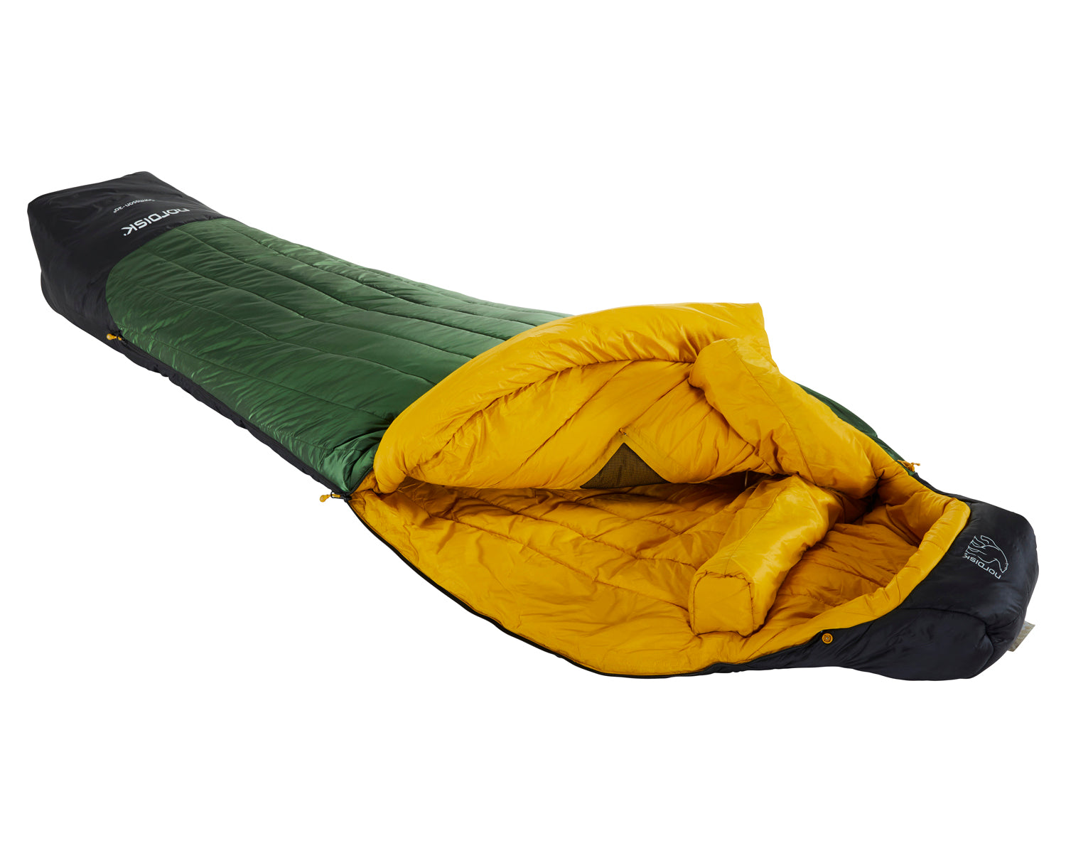 Gormsson -20° Mummy sleeping bag - Artichoke Green/Mustard Yellow/Black
