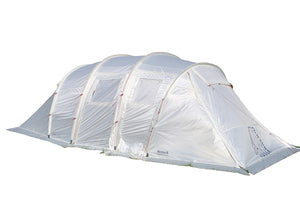 Camping tent with mesh walls on a white background