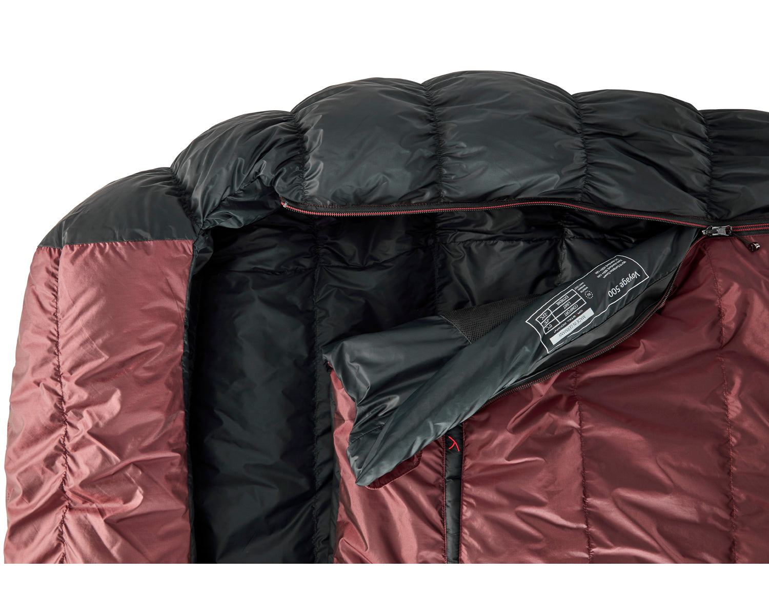 Voyage 500 sleeping bag (LEFT ZIP) - Ribbon red / Black